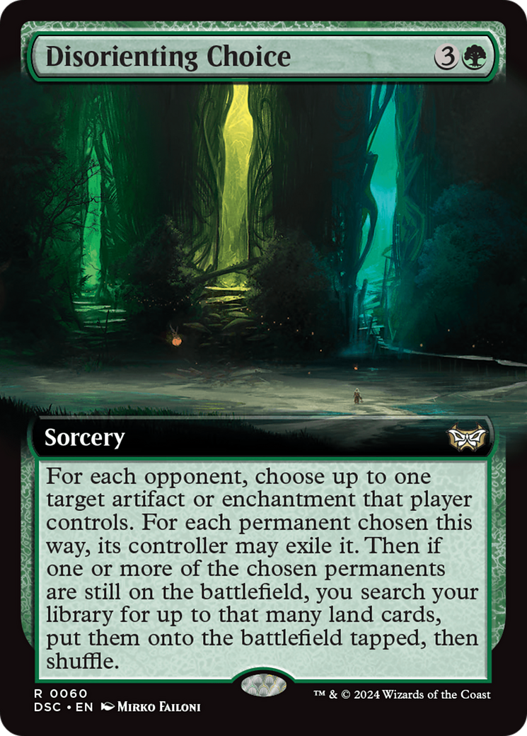 Disorienting Choice (Extended Art) [Duskmourn: House of Horror Commander]: (Extended Art)