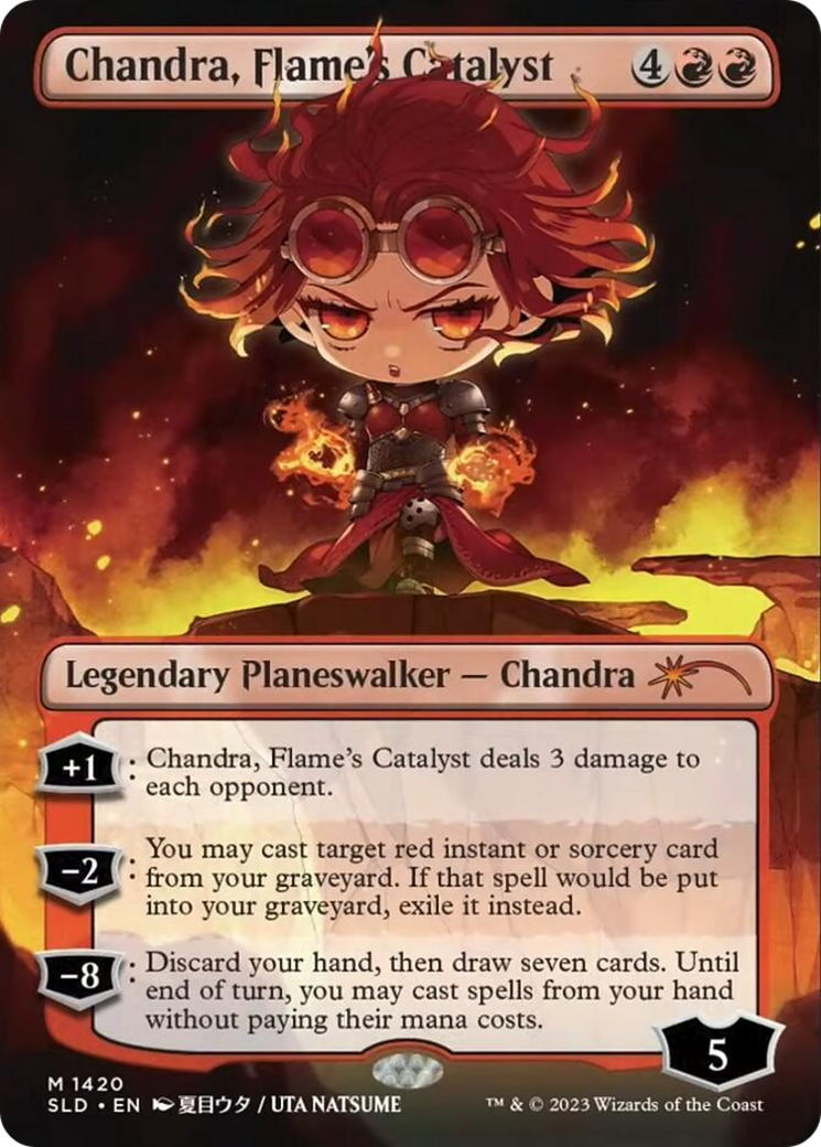 Chandra, Flame's Catalyst (Rainbow Foil) [Secret Lair Drop] (Borderless) Foil