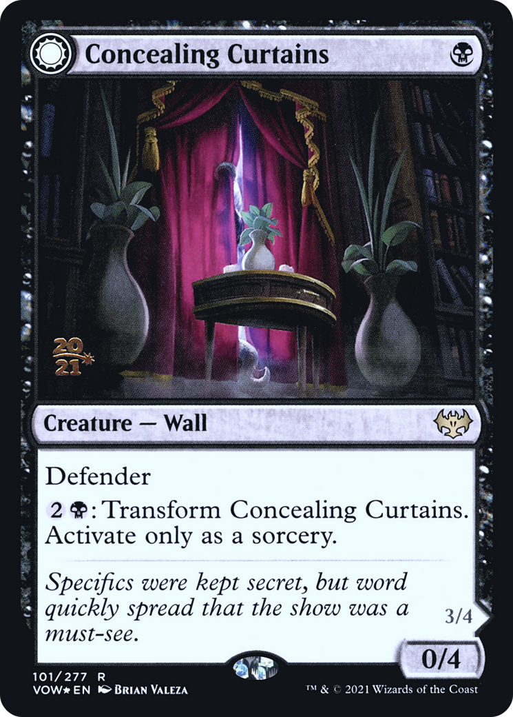 Concealing Curtains: (Double Faced Transform) [Innistrad: Crimson Vow Promos] Foil