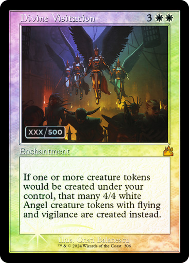 Divine Visitation (Retro Frame) (Serial Numbered) [Ravnica Remastered] Foil