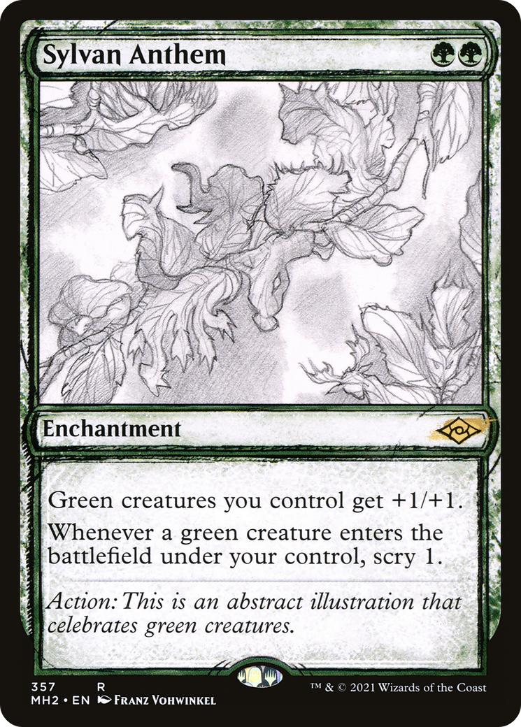 Sylvan Anthem (Showcase) - [Modern Horizons 2]: (Showcase)