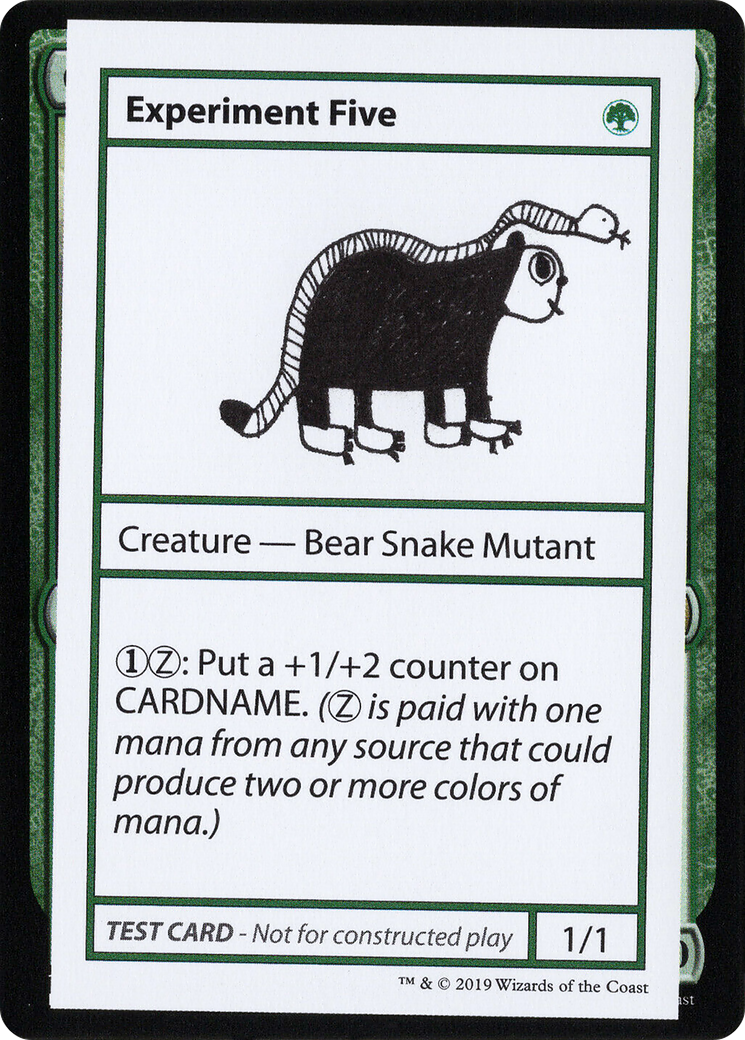 Experiment Five (No PW Symbol) [Mystery Booster Playtest Cards 2021]