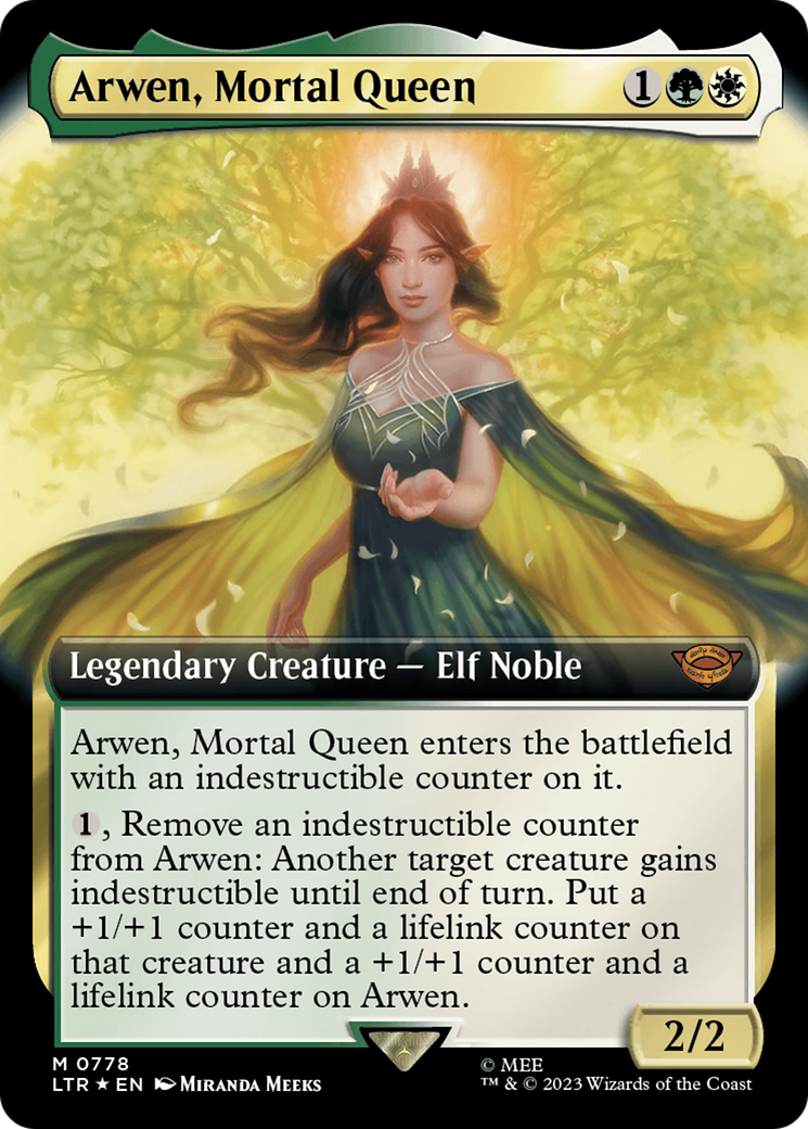 Arwen, Mortal Queen (Extended Art) (Surge Foil) - The Lord of the Rings: Tales of Middle-earth: (Extended Art) Foil