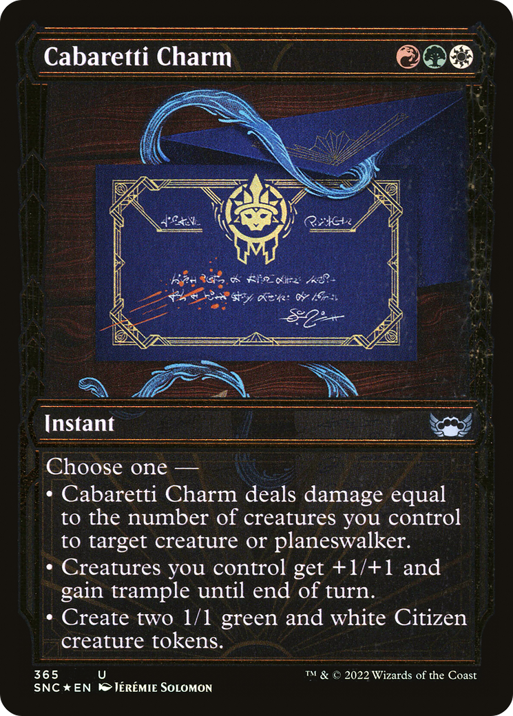 Cabaretti Charm (Gilded Foil) - Streets of New Capenna: (Showcase) Foil