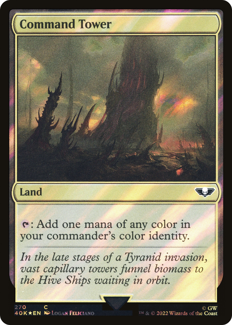 Command Tower (270) (Surge Foil) [Warhammer 40,000 Commander] Foil