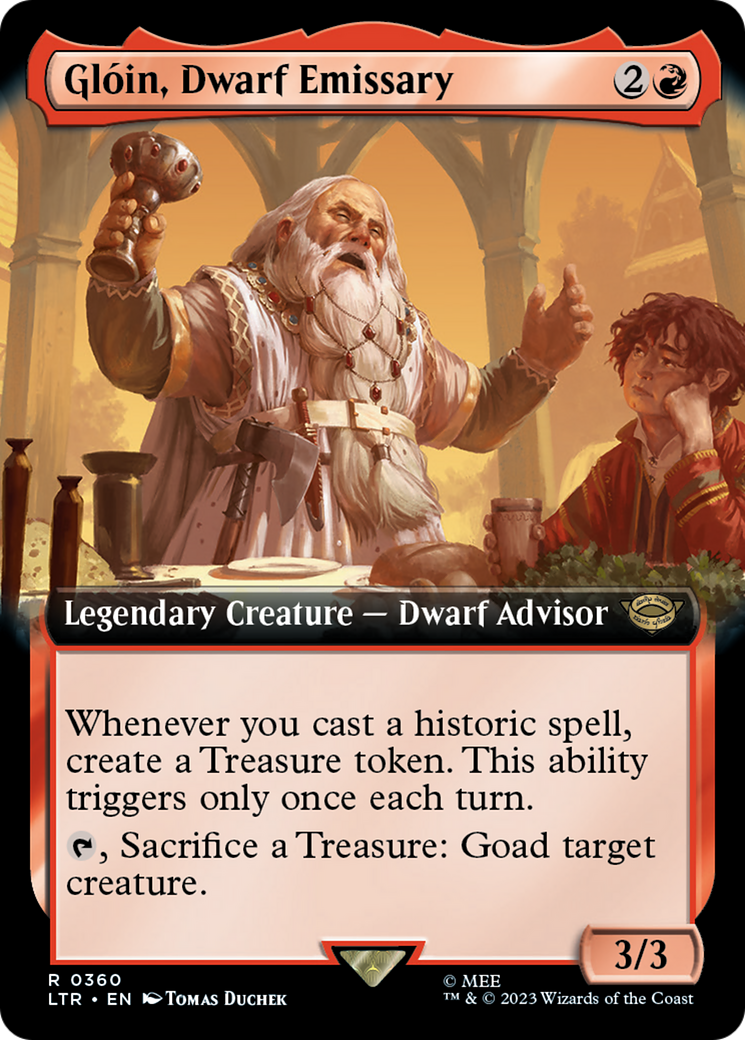Gloin, Dwarf Emissary (Extended Art): (Extended Art) [The Lord of the Rings: Tales of Middle-earth]