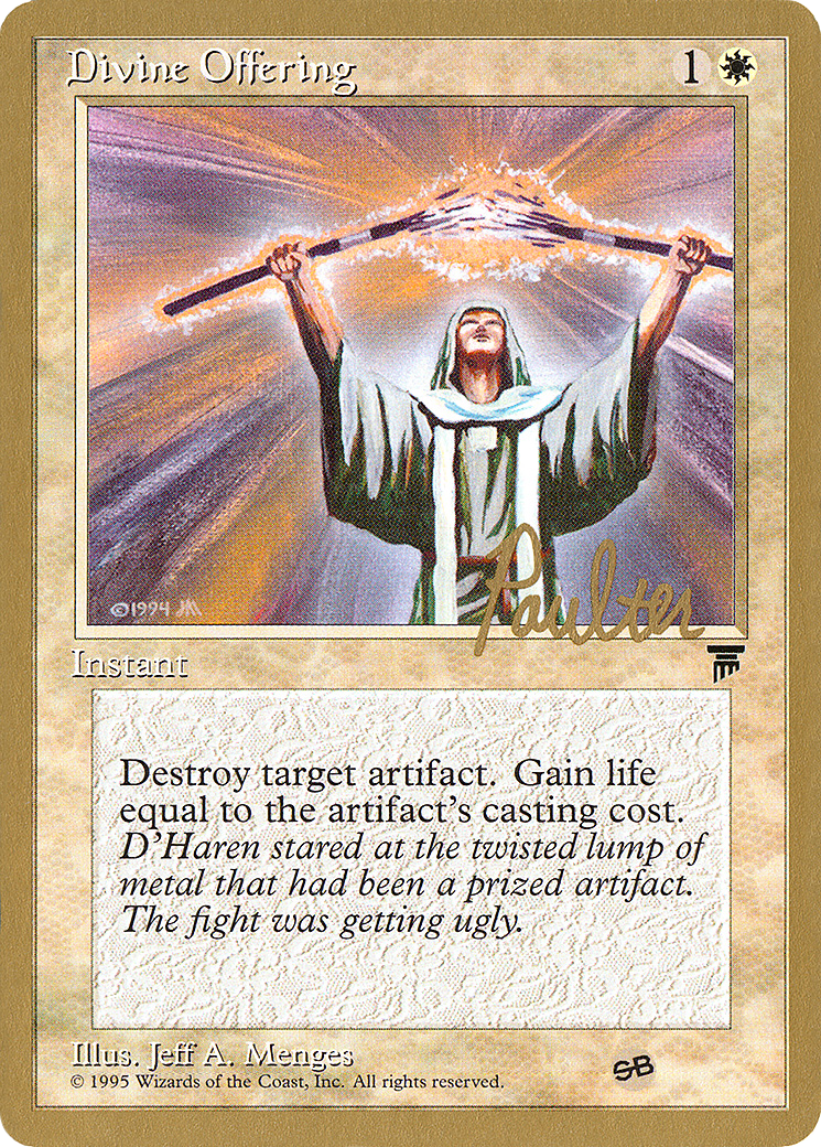 Divine Offering - 1996 Preston Poulter (LEG) (SB) [Pro Tour Collector Set]