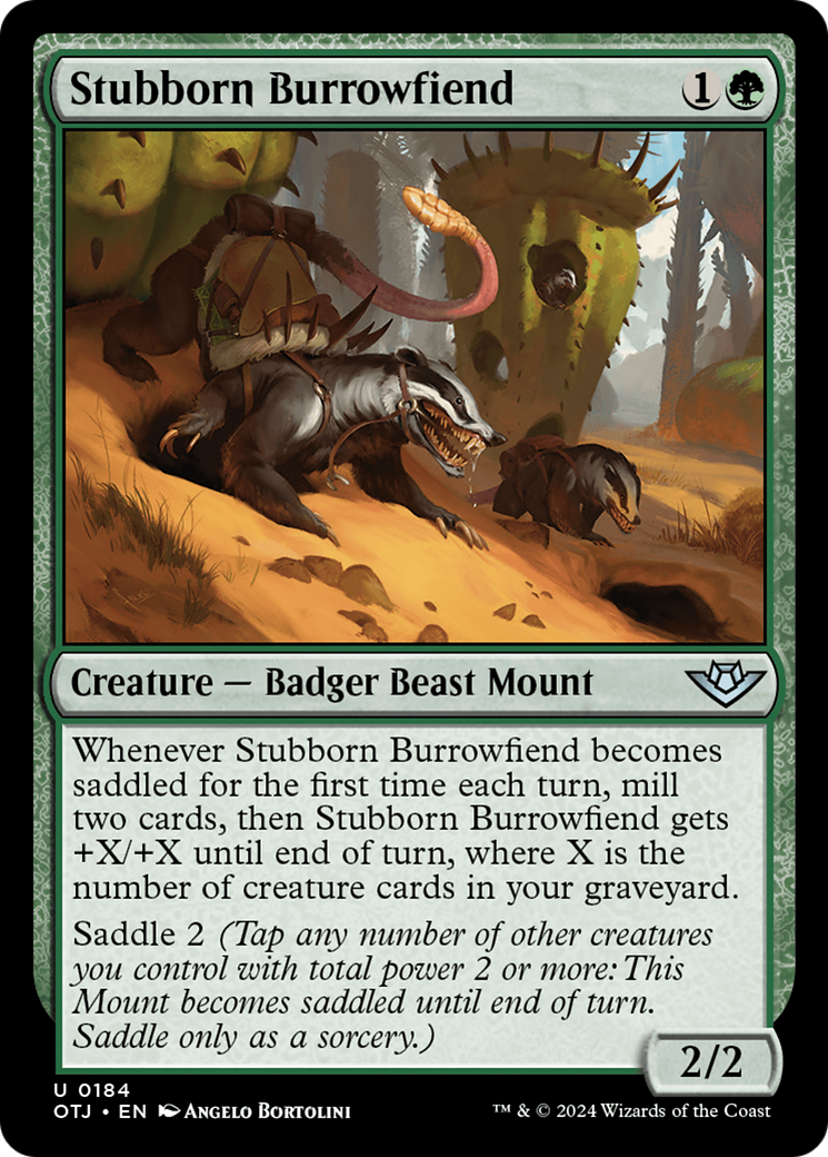 Stubborn Burrowfiend - [Outlaws of Thunder Junction]