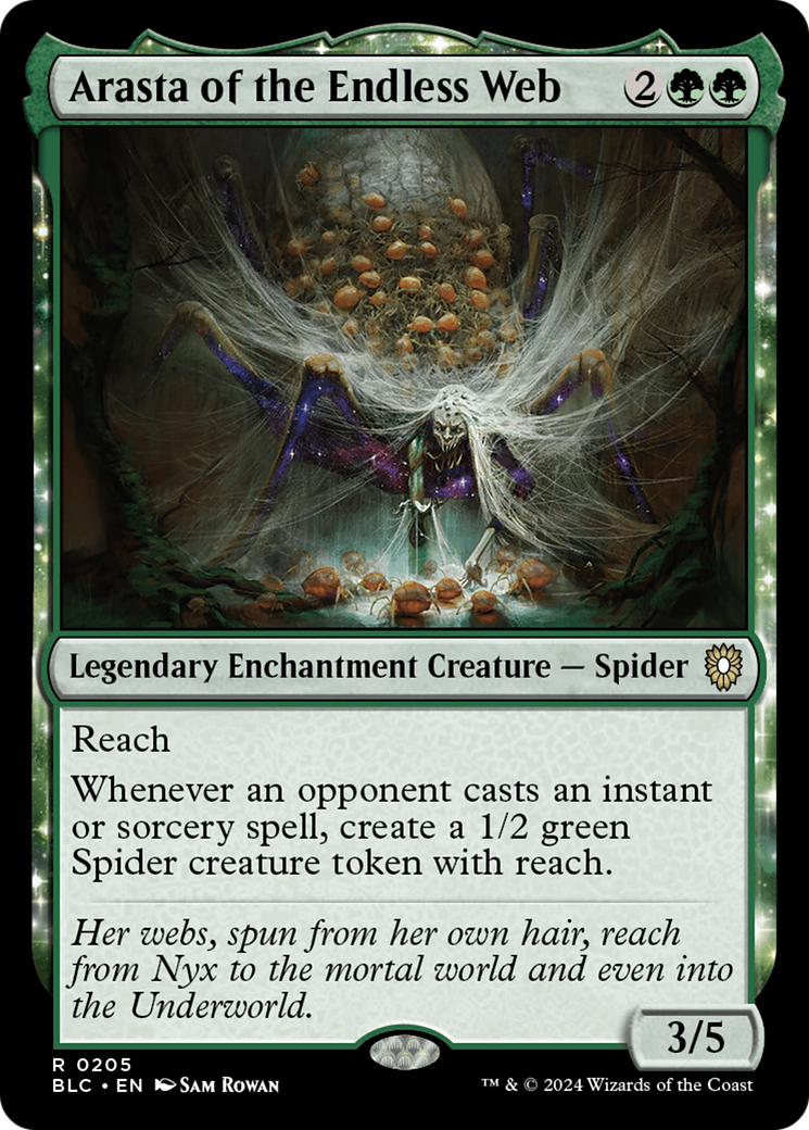 Arasta of the Endless Web - Bloomburrow Commander: (enchantment)