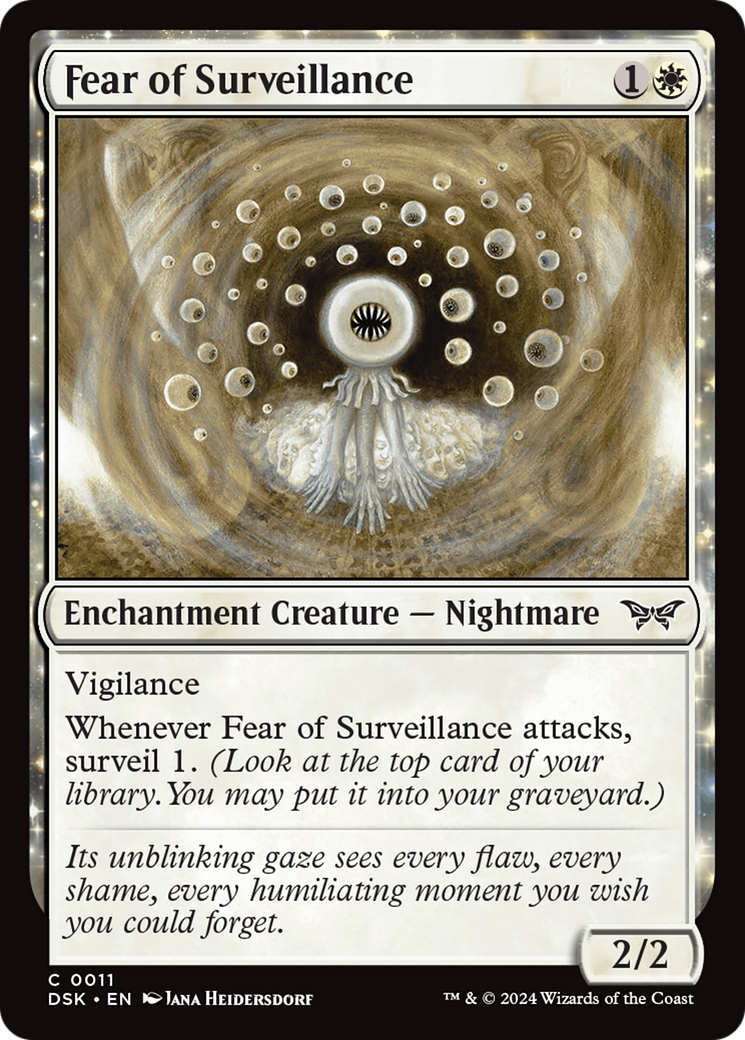 Fear of Surveillance: (enchantment) [Duskmourn: House of Horror]