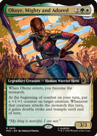 Okoye, Mighty and Adored (Extended Art) - Commander: Marvel Super Heroes Foil