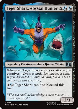 Tiger Shark, Abyssal Hunter - Commander: Marvel Super Heroes Foil