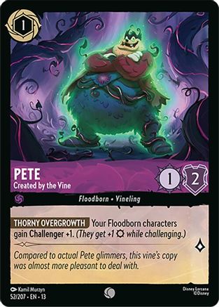 Pete - Created by the Vine (52/204) [Attack of the Vine] Cold Foil