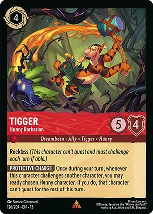 Tigger - Hunny Barbarian (126/204) [Attack of the Vine] Cold Foil