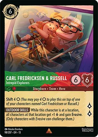 Carl Fredricksen & Russell - Intrepid Explorers (98/204) [Attack of the Vine] Cold Foil