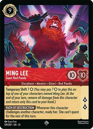 Ming Lee - Giant Red Panda (129/204) [Attack of the Vine] Cold Foil