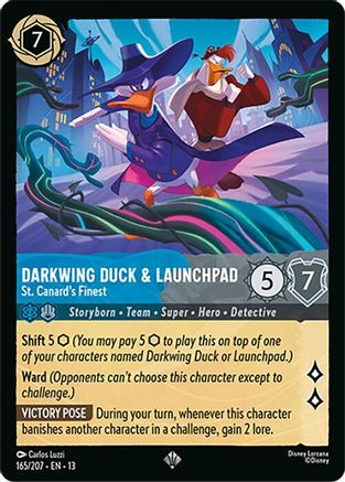 Darkwing Duck & Launchpad - St. Canard's Finest (165/204) [Attack of the Vine] Cold Foil