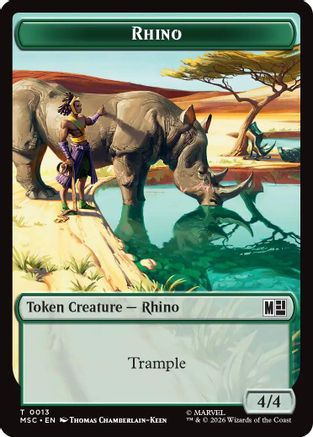 Rhino (013) // Beast (011) Double-Sided Token [Commander: Marvel Super Heroes]
