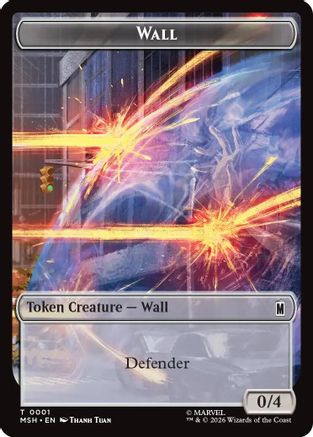 Wall // Moloid Double-Sided Token [Marvel Super Heroes] Foil