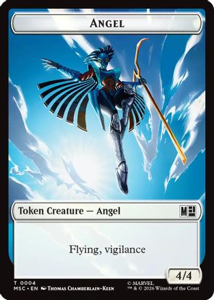 Angel (004) // Vibranium (015) Double-Sided Token [Commander: Marvel Super Heroes]