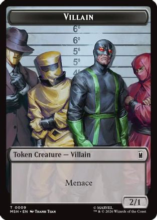 Villain // Treasure Double-Sided Token [Marvel Super Heroes] Foil
