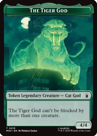 The Tiger God // Sturdy Shield Double-Sided Token [Marvel Super Heroes] Foil
