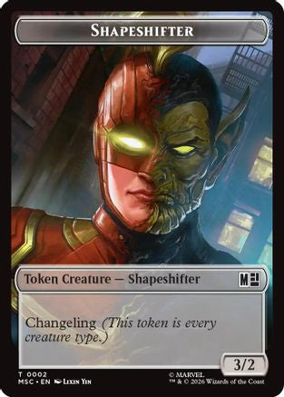 Shapeshifter // Ape Villain Double-Sided Token [Commander: Marvel Super Heroes] Foil