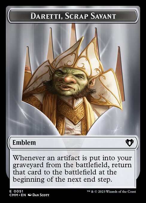 City's Blessing // Emblem - Daretti, Scrap Savant Double-Sided Token [ City's Blessing // Emblem - Daretti, Scrap Savant Double-Sided Token [