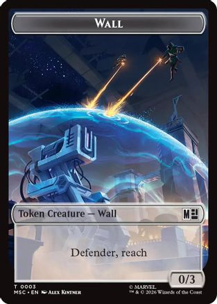 Wall // Council of Reeds Double-Sided Token [Commander: Marvel Super Heroes] Foil