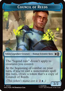 Council of Reeds (024) // Construct (030) Double-Sided Token (Surge Foil) [Commander: Marvel Super Heroes] Foil