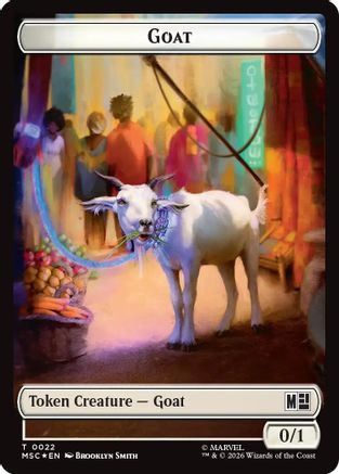 Goat // Soldier Double-Sided Token (Surge Foil) [Commander: Marvel Super Heroes] Foil