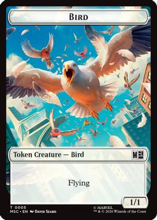 Bird // Rhino Double-Sided Token [Commander: Marvel Super Heroes] Foil