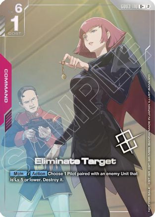 Eliminate Target (Store Tournament Winner Pack 05) (GD03-110) [Gundam Promotional Cards] Holofoil