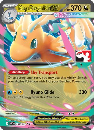 Mega Dragonite ex 152/217 [Prize Pack Series Cards]  - Holofoil