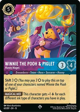 Winnie the Pooh & Piglet - Hunny Mages (62/204) [Attack of the Vine] Cold Foil