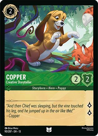 Copper - Creative Storyteller (90/204) [Attack of the Vine] Cold Foil