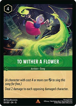 To Wither a Flower (101/204) [Attack of the Vine] Cold Foil