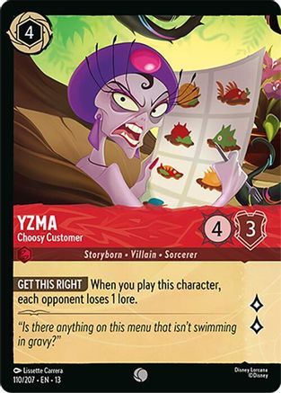 Yzma - Choosy Customer (Foil) (110/204) [Attack of the Vine] Cold Foil