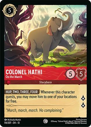 Colonel Hathi - On the March (116/204) [Attack of the Vine] Cold Foil