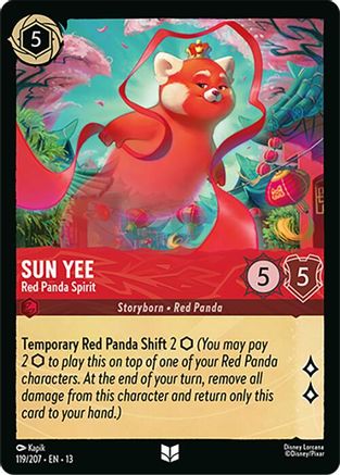 Sun Yee - Red Panda Spirit (119/204) [Attack of the Vine] Cold Foil