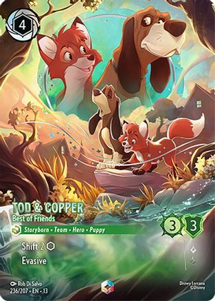 Tod & Copper - Best of Friends (Enchanted) (236/204) [Attack of the Vine] Holofoil