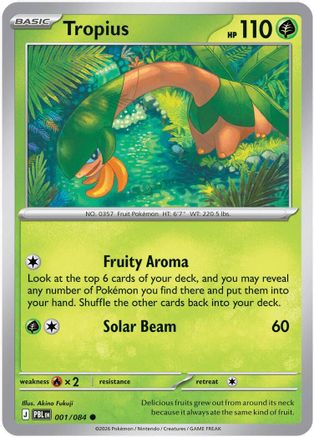 Tropius 001 [ME05 Pitch Black]  - Reverse Holofoil