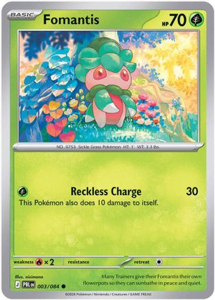 Fomantis 003/084 [ME05 Pitch Black]  - Reverse Holofoil