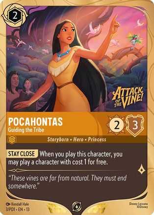 Pocahontas - Guiding the Tribe (3) [Disney Lorcana Promo Cards] Holofoil
