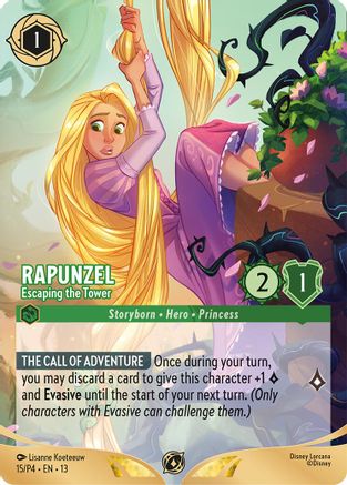 Rapunzel - Escaping the Tower (Store Championship Participant) (15) [Disney Lorcana Promo Cards]