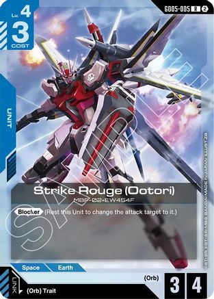Strike Rouge (Ootori) (GD05-005) [Freedom Ascension] Holofoil