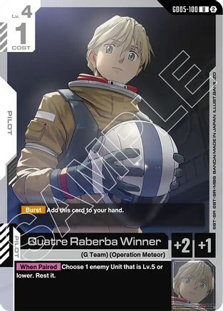 Quatre Raberba Winner (GD05-100) [Freedom Ascension]