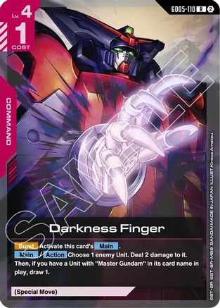 Darkness Finger (GD05-110) [Freedom Ascension] Holofoil