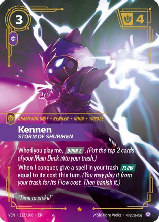 Kennen, Storm of Shuriken (113/166) [Vendetta] Foil
