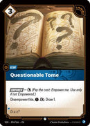 Questionable Tome (054/166) [Vendetta] Foil